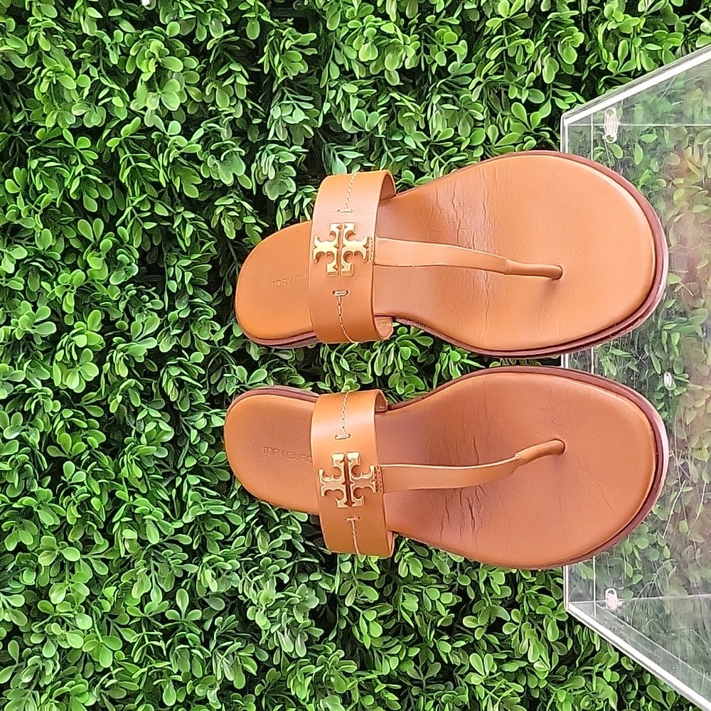 Tory Burch Brown Leather Sandals
